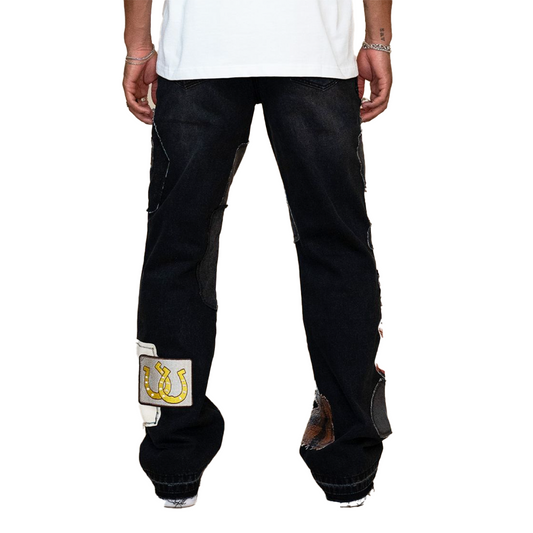 Patchwork Jeans (Black)