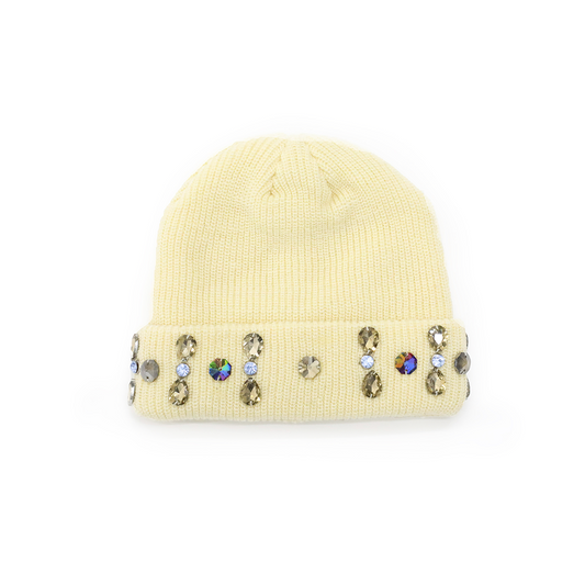 Cream Jewel Beanie